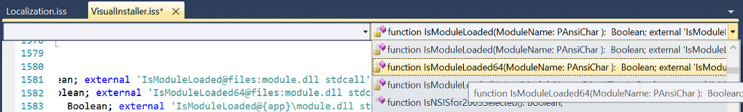 Custom icons for external Inno Setup functions / procedures