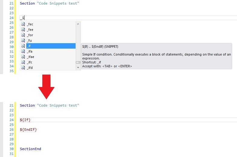 code snippets