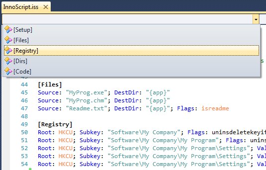 inno setup navigation bars types
