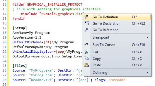 inno setup open file