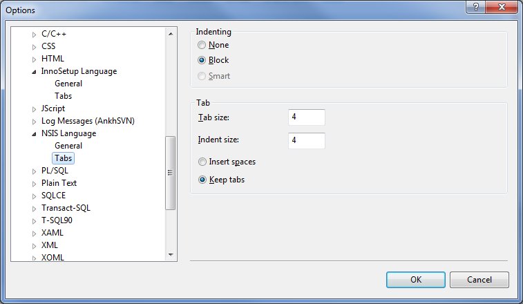 nsis tabs