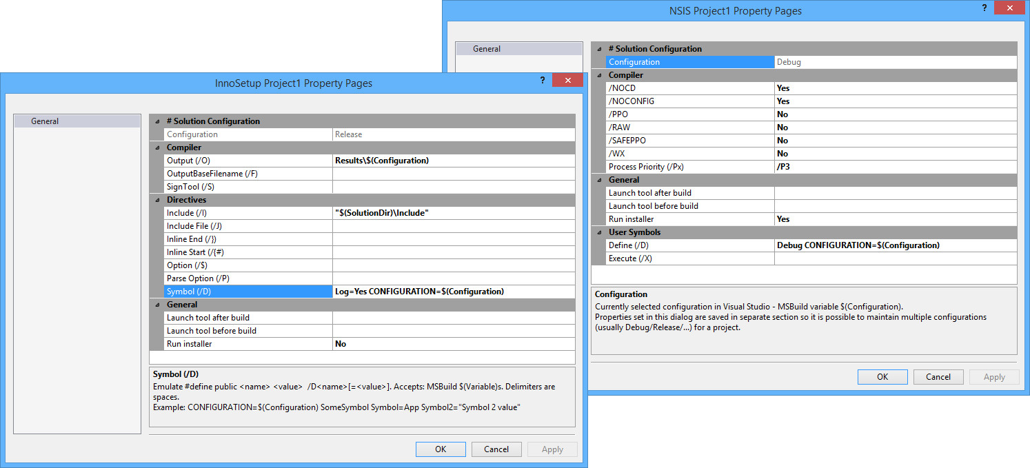 project properties